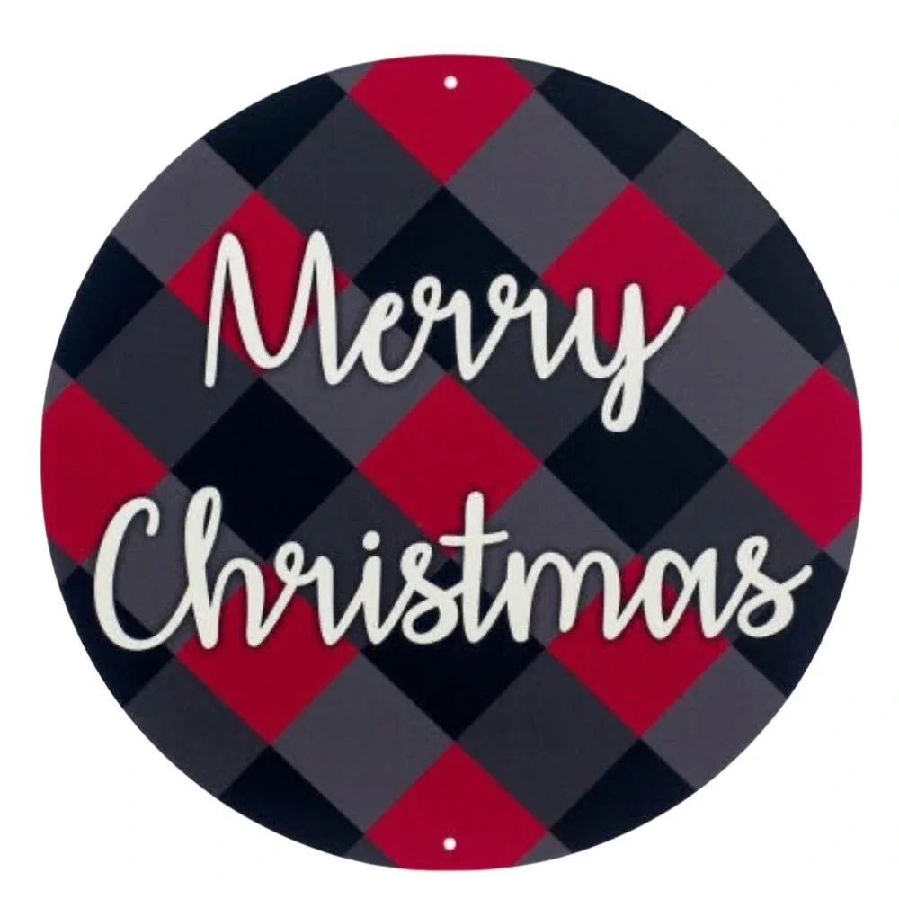 NEW Merry Christmas Metal Sign 12